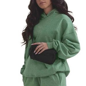 Women's Stylish Casual Pullover <b>Hoodie</b> Solid Colors Long Sleeve Sweatshirt with Hood Loose Fit Winter <b>Knitted</b> Cotton Fleece - Product Image 2
