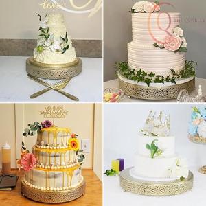 Support à gâteau en métal de luxe avec revêtement de qualité supérieure, idéal pour la présentation élégante de gâteaux et de desserts - Product Image 3