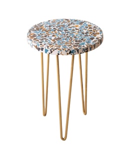 Taburete elegante para hogar, hotel, restaurante, jardín, sala de estar, forma redonda, mueble multicolor - Product Image 1