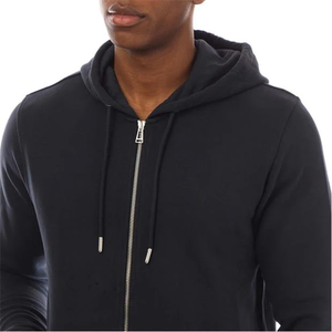 Sweat à capuche uni avec fermeture éclair adapté aux hommes pull à capuche unisexe avec coupe décontractée ample sweat à capuche tendance avec poches Streetwear - Product Image 4