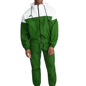 Ensemble survêtement décontracté pour homme avec coupe-vent à capuche et pantalon de jogging, fermeture éclair, 100 % coton, 2026 - Product Image 5