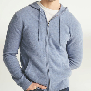 Sweat à capuche zippé pour hommes Sweat en coton biologique avec capuche zippé Sweats à capuche pour hommes Pull à capuche en molleton personnalisé - Product Image 3