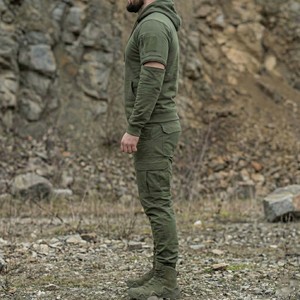 Survêtement cargo tactique vintage imprimé en coton épais délavé à l'acide, personnalisé OEM, pour hommes, avec manches détachables, vente en gros - Product Image 3