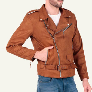 Veste en cuir suédé de style cowboy pour homme sur mesure avec franges OEM ODM Travail sur os Veste à franges en toile pour homme - Product Image 2