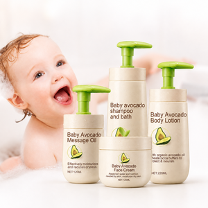Set per la Cura della Pelle del Bambino 100% Naturale con Estratto di Avocado: Olio, Bagnoschiuma, <span class=keywords><strong>Shampoo</strong></span>, Crema - Product Image 1
