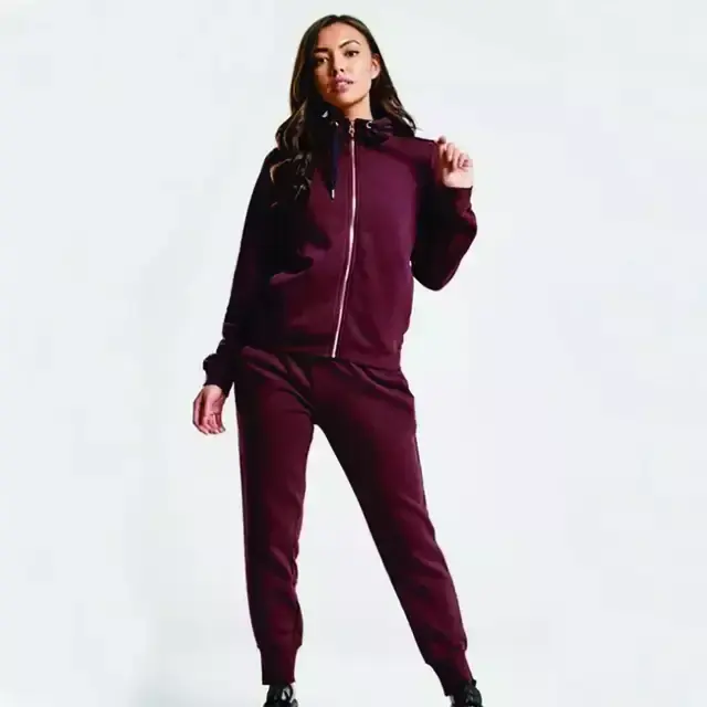 Wholesale Custom Logo Female Training Wear Sweatsuit 2 Piece Set Track Suit Zipper Tracksuits Women Sweat Jogging Suits