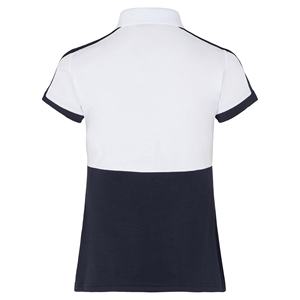 เสื้อโปโลแขนสั้นสีล้วนมีปกและกระเป๋าเสื้อกอล์ฟของผู้หญิงดีไซน์ตามสั่ง - Product Image 4