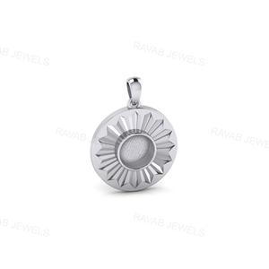 Haute qualité 25X18mm Semi montage plaqué or lait maternel charme bonne qualité pierre réglage bijoux pour femmes - Product Image 4