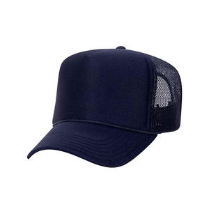 Casquette de camionneur bleue personnalisée, vente en gros, fabricant en usine, ODM, casquette en maille mousse personnalisée, casquette de baseball à fermeture snapback, hommes et femmes - Product Image 4