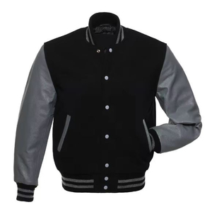 Bordado de chenilla de alta calidad para hombre, Mangas de cuero universitario, bombardero de béisbol personalizado, Letterman 2025 - Product Image 1