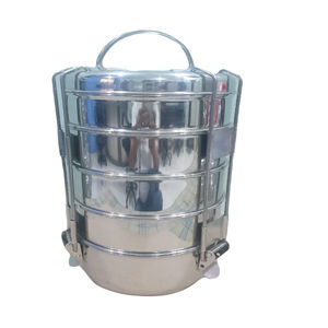 Fiambrera Tiffin de doble pared de acero inoxidable para niños, Escuela de oficina multicapa personalizada, respetuosa con el medio ambiente, EE. UU. - Product Image 3