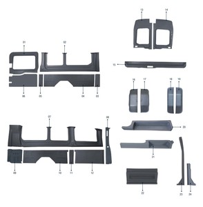 Kit de molduras interiores de plástico ABS THERMOFORM, accesorios para interiores de vehículos comerciales, autocaravanas, minibuses - Product Image 1