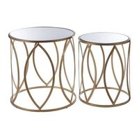 Nouveau Look Pierre Ronde Table Basse Gigogne Ensemble de 3 Pc Table pour Salon Hôtel Bureau Tables D'appoint Avec Cadre En Métal Bas Prix