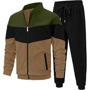 Ensemble de survêtement de sport pour homme en coton 100% solide, léger et écologique, 2 pièces, jogging, téléchargé par Dress Sports - Product Image 1