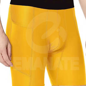 กางเกงขาสั้นรัดกล้ามเนื้อผู้ชายคุณภาพสูง ผลิตในปากีสถาน เอวยางยืด ลายเรียบ ขนาดสั่งตัดได้ พร้อมกระเป๋าข้าง-เหมาะสำหรับออกกำลังกาย - Product Image 2