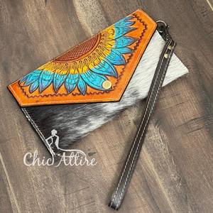 2025 fabricants à la mode concepteur en cuir repoussé à la main pochette carte porte-monnaie sac à main en cuir de vachette véritable portefeuille de luxe - Product Image 1