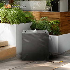 Fuente de Agua Moderna de Aluminio Negro Resistente a la Intemperie, Fácil de Instalar, para Interiores y Exteriores, con Conexión Eléctrica, para Jardinería y Paisajismo - Product Image 2