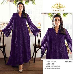 Robe pakistanaise élégante en georgette de renard de qualité supérieure, tenue de soirée élégante avec broderie détaillée à bon prix - Product Image 6