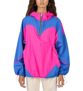 Nuevo estilo de moda para mujer, chaqueta cortavientos transpirable con cremallera, ropa deportiva, venta al por mayor, Jersey personalizado, chaqueta cortavientos de nailon - Product Image 1