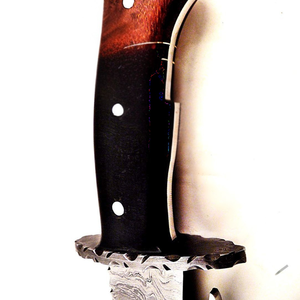 มีดโบวี่เหล็ก D2งานทำมือสั่งทำมีดด้ามไม้ขัดสูงพร้อมปลอกหนัง - Product Image 4