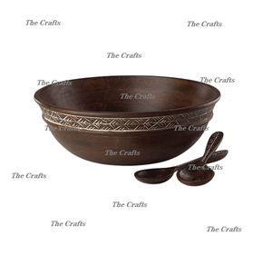 Maravilloso Diseño de Tazón de Madera para Servir Alimentos, Vajilla de Calidad Exclusiva para Fiestas y Eventos, Tazón para Servir Alimentos en India - Product Image 6