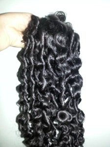 Extensions de trame de machine non transformées brutes crépus bouclés vrais paquets de cheveux humains vietnamiens Double dessiné extensions de trame attachées à la main - Product Image 6