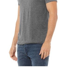 Camiseta de manga corta Triblend Unisex, Camiseta de algodón 50% rayón 25% poliéster 25% Airlume peinado y anillo, individual, 3,8 oz, gris - Product Image 5