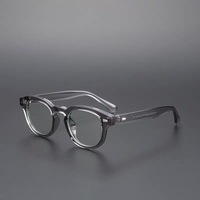 Dernières lunettes rétro ovales japonaises personnalisées pour hommes noires verres optiques lumière bleue montures de lunettes lunettes transparentes