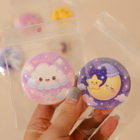 Sacs d'emballage en PVC transparents avec trou de suspension et fermeture éclair pour badges à bouton en PVC et épingles en émail, prêts à être expédiés, pour cartes, épingles et breloques en acrylique