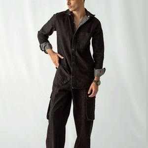 เสื้อเชิ้ตผ้าเดนิมสำหรับผู้ชายเสื้อยีนส์สำหรับอุตสาหกรรมขายดี - Product Image 4