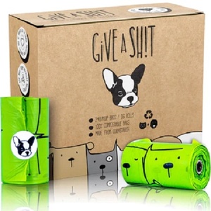 Sacs de crottes de chien biodégradables écologiques Distributeur de sacs de crottes en plastique de style simple pour petits animaux - Product Image 6