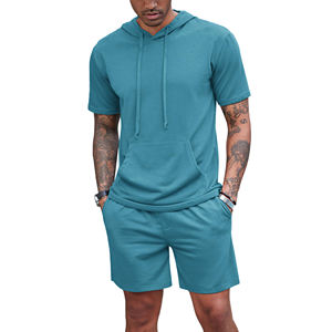 2025 Winter Men Football Tracksuit Shorts Sleeve Hoodies Sets Running Sports Training Suits Streetwear 2Pcs Jogger Set - Product Image 4