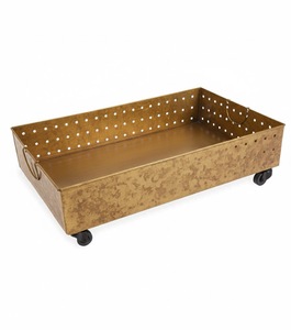 Plateau à chaussures en métal vert thermolaqué, élégant et facile à nettoyer, accessoire pour vestiaire, organisateur d'entrée, prix le plus bas - Product Image 5