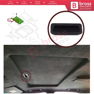 ผ้าคลุมหลังคาซันรูฟ BSR627 ผ้ากำมะหยี่สีดำ พร้อมที่จับดึง สำหรับรถยนต์ซีรีส์ 3 รุ่น E46 และซีรีส์ 5 รุ่น E39 รหัสอะไหล่ 54137134542 - Product Image 5