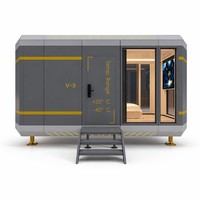 Capsule spatiale préfabriquée en aluminium, cabine modulaire, unité de bureau, unité de couchage pour complexe hôtelier, camping, studio