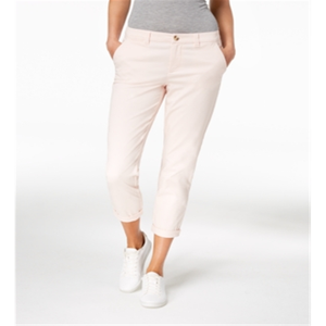 Pantaloni da Donna Maison Jules in Tessuto Oxford Rosa, Gamba Dritta, Vita Media, Casual da Ufficio, Taglia 10, Traspiranti, Vestibilità Estiva - Product Image 1