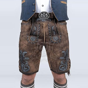 High Quality Traditional Lederhosen Bavarian <b>Shorts</b> For Adults Breathable Wholesale Cheap Price Lederhosen Bavarian <b>Shorts</b> - Product Image 5