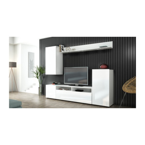 Kit Parete Living Bridge 207x170x34 Blanco/Blanco Brillante - Product Image 1