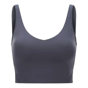 Écusson de broderie personnalisé de haute qualité avec logo haut court pour femmes ensembles de soutien-gorge de sport pour filles vente en gros - Product Image 2