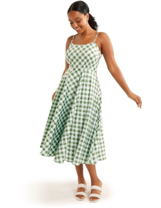 Oferta de Verano: Vestido Elegante para Mujer, Ecológico, Transpirable, Estilo Vintage, Corte en A, Largo Midi, con Bolsillos Internos, Completamente Forrado, Cierre Trasero con Cremallera - Product Image 1