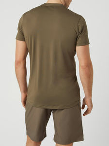 Conjuntos de camisetas cortas sólidas para hombre, ropa de poliéster para correr de verano, ropa de calle de alta calidad, transpirable, ligero, de dos piezas - Product Image 2
