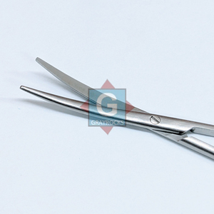 Meilleure vente de ciseaux demi-dorés gris Metzenbaum Bords en acier inoxydable de haute qualité Source d'alimentation manuelle - Product Image 4