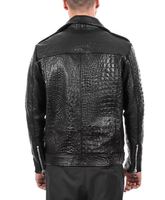 Blouson Bomber en Cuir de Serpent Premium pour Homme D-Ride Moto, Toile de Haute Qualité, Imperméable, Coupe-Vent, Respirant, à Capuche, Manches Longues