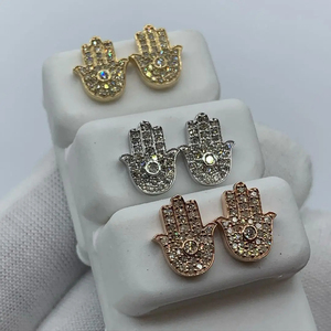 Round Cut Moissanite <b>Stud</b> <b>Earrings</b> Lab Grown Created Diamond 14k 18k Solid Gold Eternity Wedding Band <b>Earring</b> for Women <b>Man</b> - Product Image 6