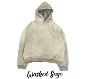 Pull-over personnalisé en coton à imprimé délavé à l'acide Sweat à capuche épais et surdimensionné Style vintage à épaules tombantes Sweats à capuche vierges de haute qualité - Product Image 3