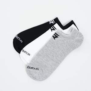 Chaussettes de sport invisibles de haute qualité pour le cyclisme, lot de 3, taille unique, logo personnalisable, respirantes, anti-bactériennes, anti-transpiration, pour l'automne - Product Image 4