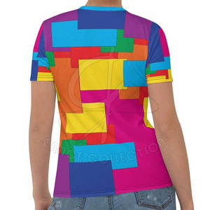 Camiseta de algodón 100% para mujer, Material transpirable, colores personalizados, etiquetas privadas de talla grande, camiseta nueva de verano con agujeros - Product Image 2