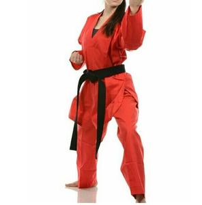 Kimono Color blanco 2 uds conjunto vestido Karate artes marciales traje transpirable Taekwondo venta al por mayor trajes de Karate de calentamiento para Unisex - Product Image 5