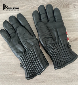 Gants de moto en cuir de qualité supérieure compatibles avec les écrans tactiles, gants de conduite d'été - Product Image 4