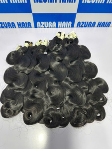 Cabello Humano Vietnamita al por Mayor de Fábrica, Ondulado Profundo, Paquetes de Cabello a Granel sin Trama para Trenzas, Cabello Negro para Trenzas - Product Image 5